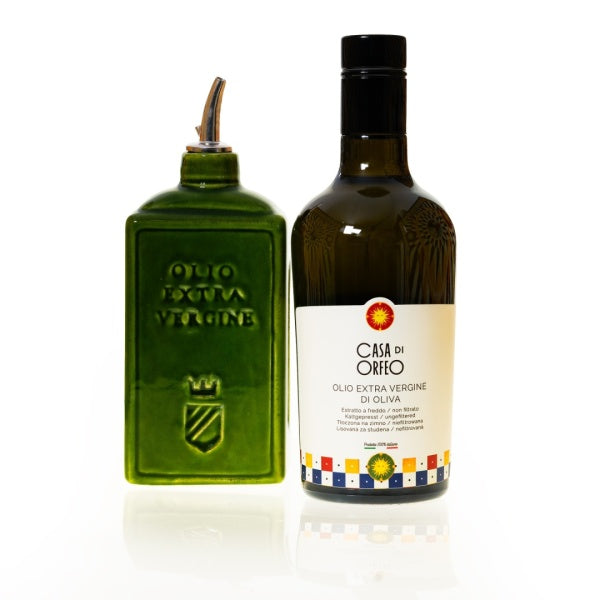Italienisches Geschenk – natives Olivenöl extra (EVO) + Oliera Lattina Verde 300 ml