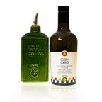 Italienisches Geschenk – natives Olivenöl extra (EVO) + Oliera Lattina Verde 300 ml