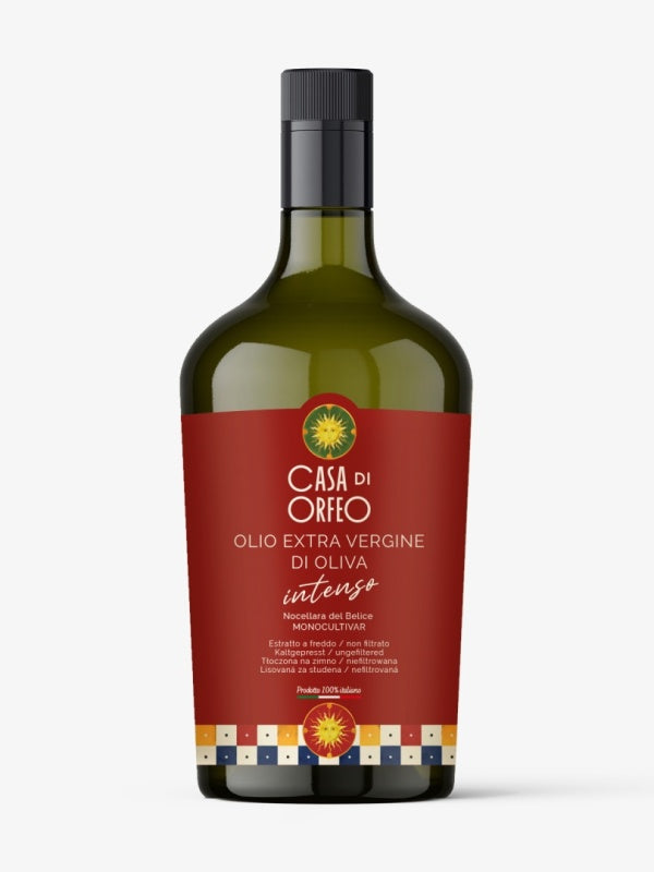 Natives Olivenöl Extra Vergine Casa di Orfeo Intenso 500 ml – Glasflasche, Sizilien 2025