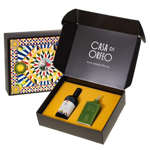 Italienisches Geschenkset – Olivenöl und Oliera Lattina Verde 300 ml – Bild 1
