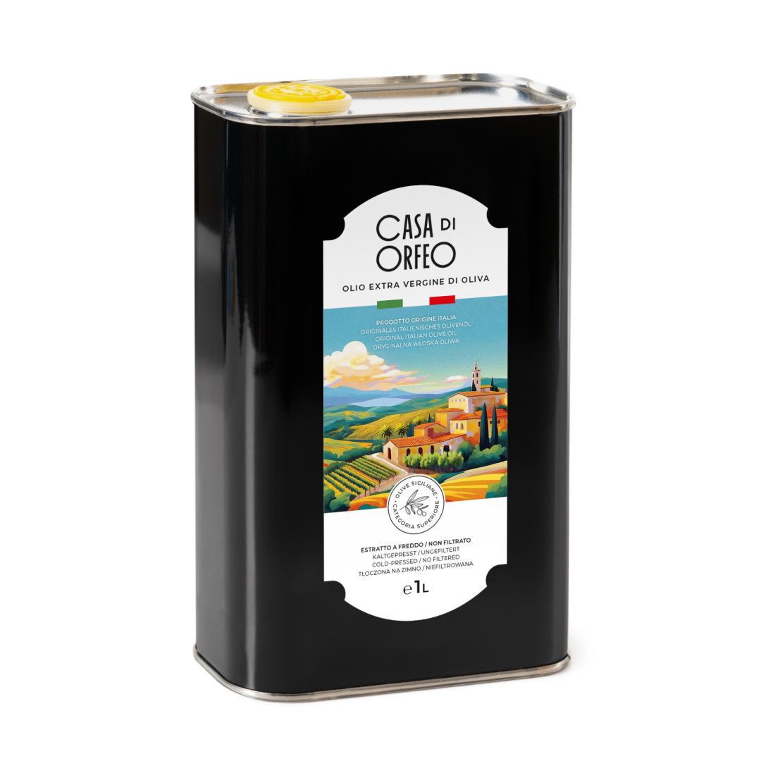 Natives Olivenöl Extra Vergine Casa di Orfeo 1 Liter – Sizilien 2025/2026, Italien