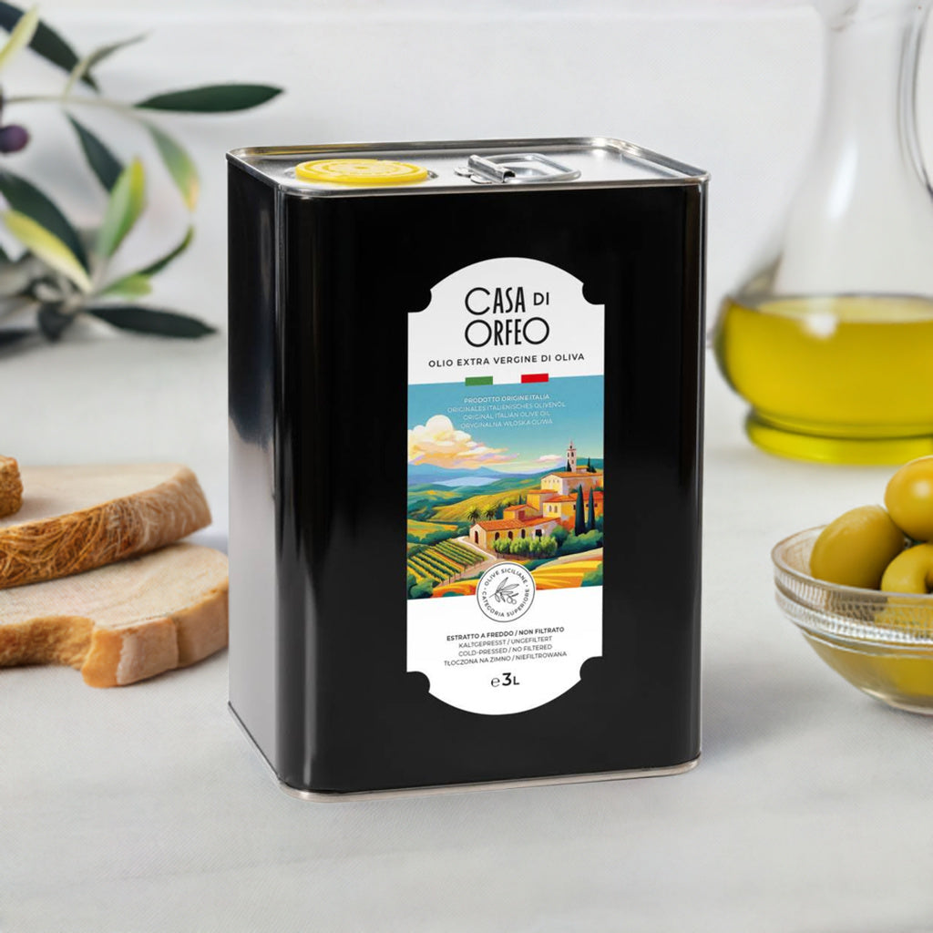 Natives Olivenöl Extra Vergine Casa di Orfeo 3 Liter – Sizilien 2025/2026, Italien