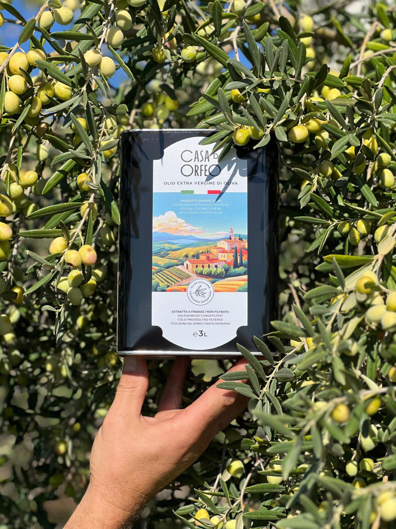 Natives Olivenöl Extra Vergine Casa di Orfeo 3 Liter – Sizilien 2025/2026, Italien