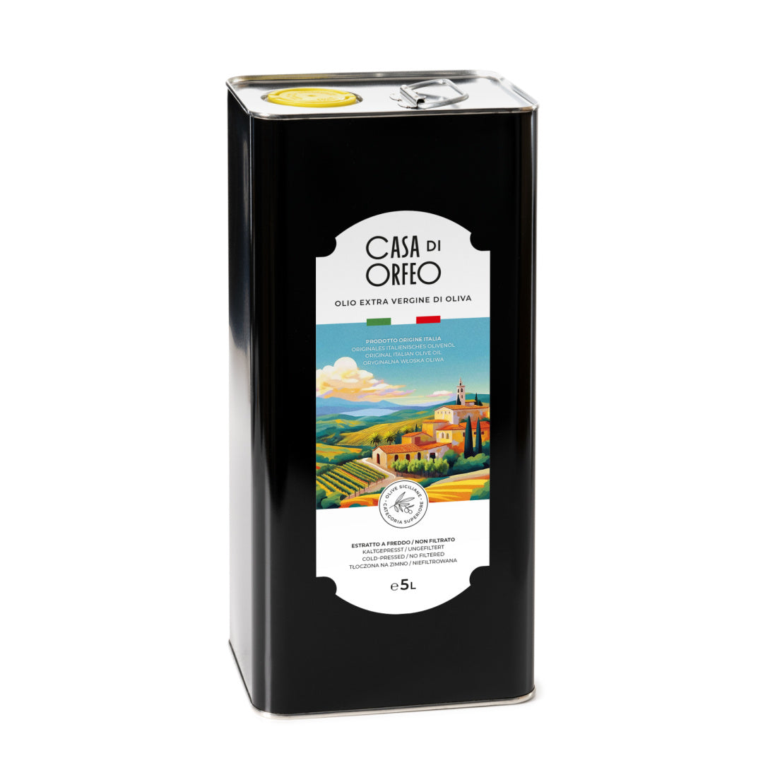 Natives Olivenöl Extra Vergine Casa di Orfeo 5 Liter – Sizilien 2025/2026, Italien