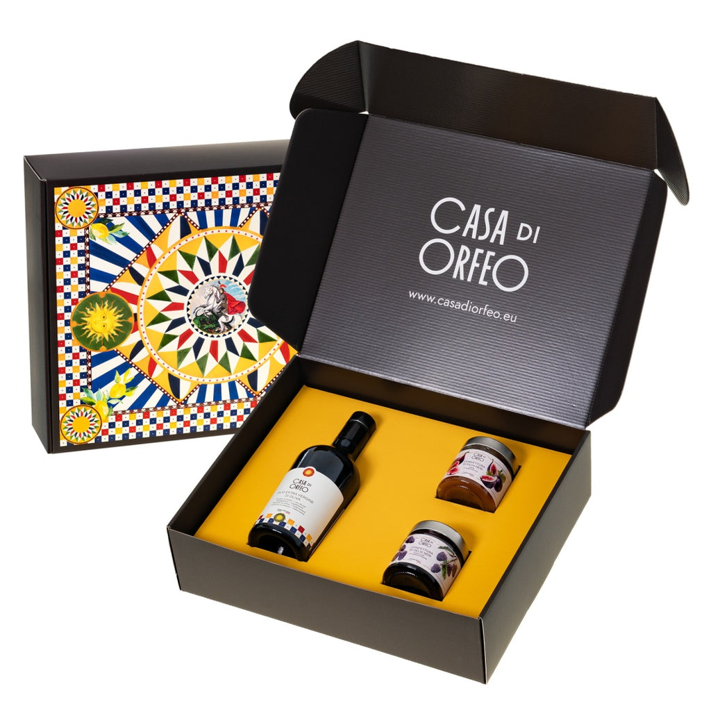 Süßes Sizilien – natives Olivenöl extra (EVO) + Feigen- und Maulbeerkonfitüre