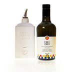 Italienisches Geschenk – natives Olivenöl extra (EVO) + Oliera Lattina Bianco 300 ml