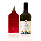 Italienisches Geschenk – natives Olivenöl extra (EVO) + Oliera Lattina Rosso 300 ml