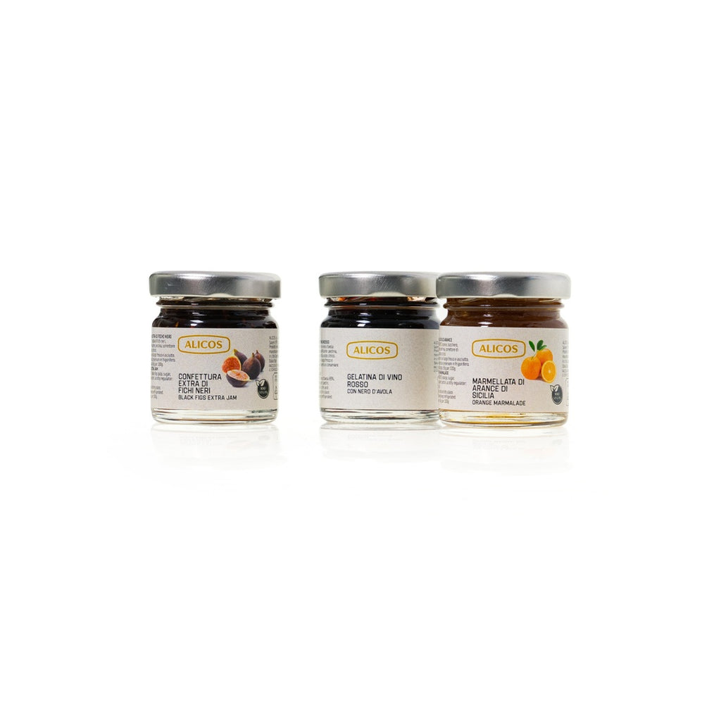 Set – Orange, Rotwein-Gelee und Feige 3 × 40 g