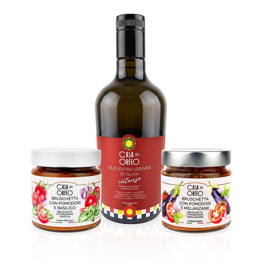 Pomodori di Sicilia – Sizilianisches Geschenkset mit INTENSO Olivenöl und Bruschetta – Bild 3